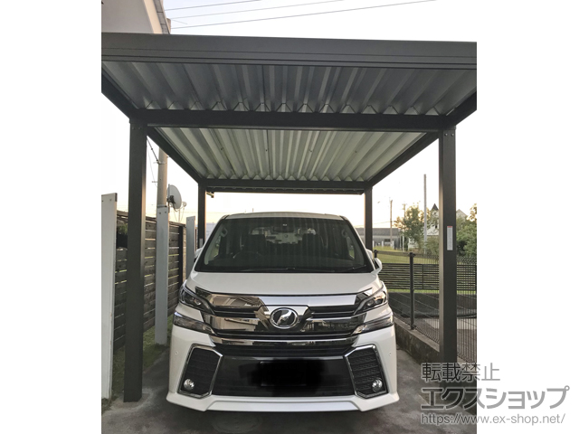 鹿児島県鹿屋市のLIXIL リクシル（トステム）のカーポート テリオスポートIII 900 角柱4本仕様 積雪〜30cm対応 施工例