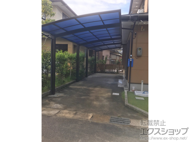 山口県下関市ののカーポート プレシオスポート 縦連棟 積雪〜20cm対応 施工例