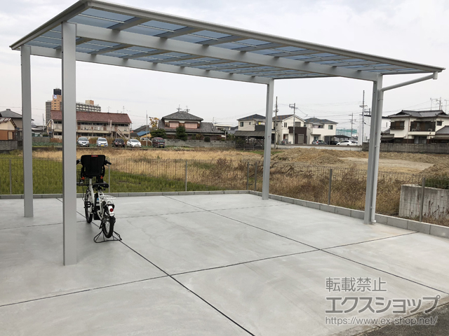 大阪府泉佐野市ののカーポート ソリッドポート ワイド 積雪〜20cm対応 施工例
