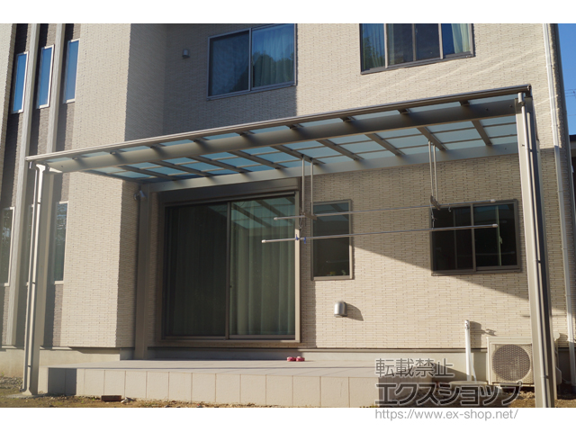 兵庫県丹波市ののテラス屋根 エフルージュ大型テラス 独立タイプ 積雪〜20cm対応 施工例