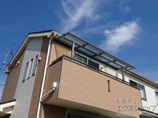 福岡県朝倉郡筑前町ののバルコニー・ベランダ屋根 スピーネ R型 屋根タイプ 単体 積雪〜20cm対応 施工例