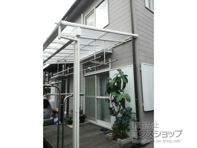 滋賀県長浜市ののテラス屋根 ヴェクターテラス F型 1500 テラスタイプ 単体　積雪〜50cm対応 施工例