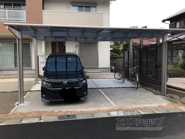 三重県四日市市ののカーポート エフルージュ ツイン 積雪〜20cm対応 施工例