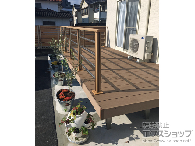 大分県日田市のLIXIL リクシル（トステム）のウッドデッキ レストステージ 幕板納まり 施工例