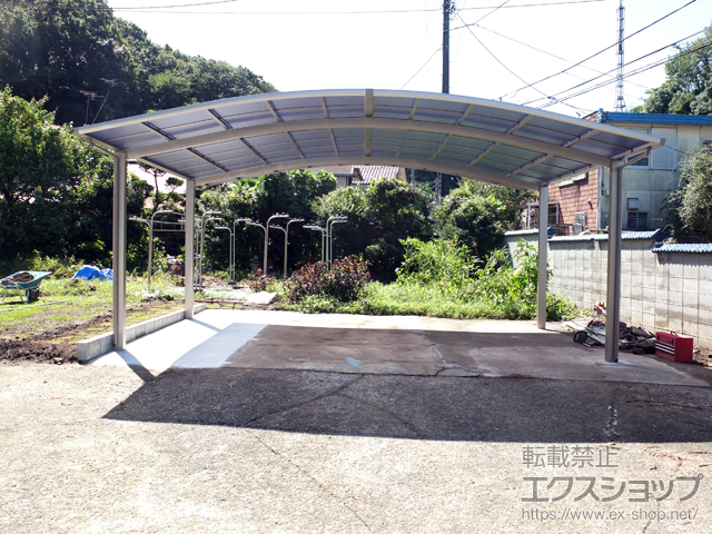 神奈川県横浜市ののカーポート ネスカR (ラウンドスタイル) ワイド 積雪〜20cm対応 施工例