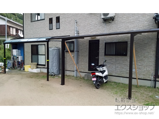 愛媛県今治市ののテラス屋根 ヴェクターテラス R型 テラスタイプ 単体 積雪〜20cm対応 施工例