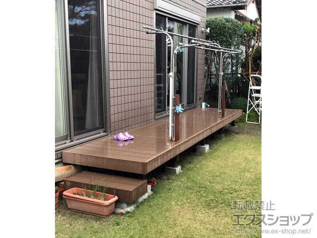 福岡県柳川市ののウッドデッキ 樹ら楽ステージ 施工例