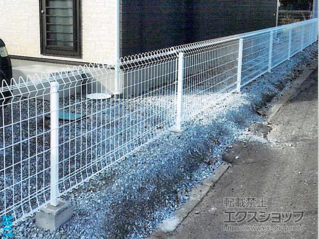 長野県塩尻市ののフェンス・柵 メッシュフェンス G10-R 自由柱 施工例