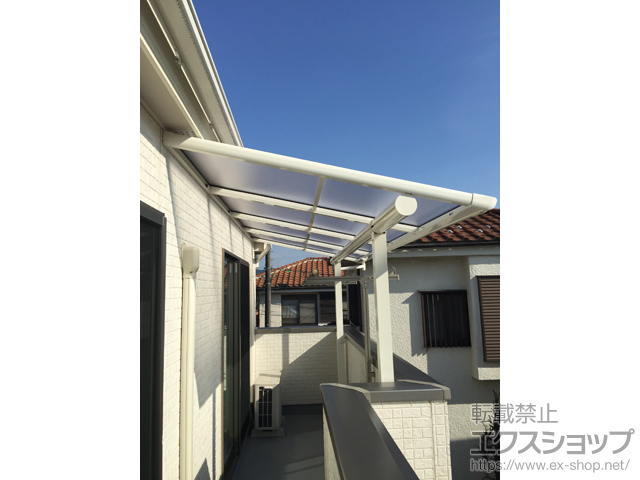 埼玉県川越市ののバルコニー・ベランダ屋根 ヴェクターテラス F型 屋根タイプ 単体 積雪〜20cm対応 施工例