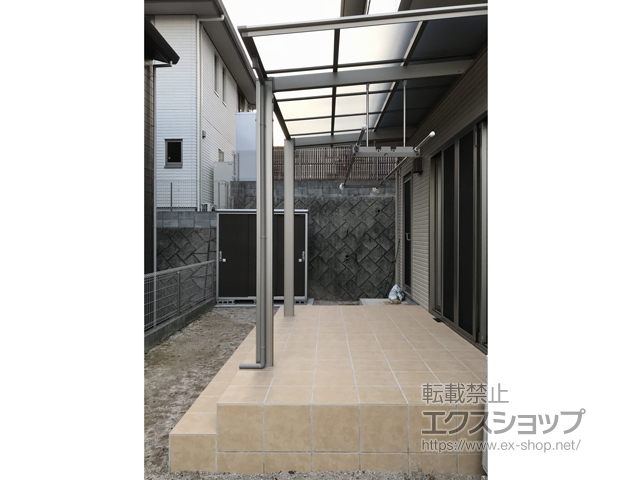 広島県広島市ののテラス屋根 フーゴF 独立テラスタイプ 単体 積雪〜20cm対応 施工例