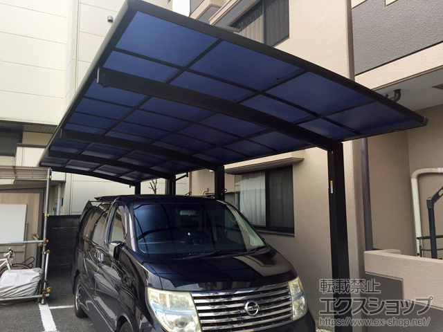 東京都立川市ののカーポート プレシオスポート 縦連棟 積雪〜20cm対応 施工例