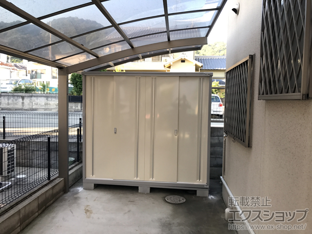 大阪府池田市のの物置・屋外倉庫 シンプリー 一般型 (MJX-219E-FW) 施工例