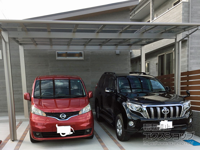 広島県廿日市市ののカーポート エフルージュ ツイン 積雪〜20cm対応 施工例