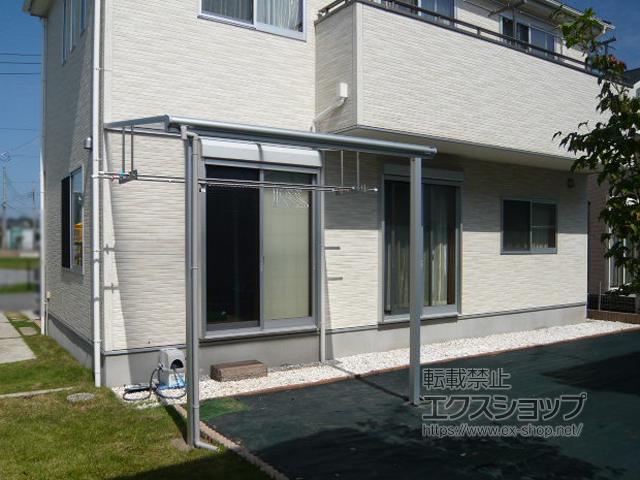 栃木県さくら市ののテラス屋根 ヴェクターテラス F型 テラスタイプ 単体 積雪〜20cm対応 施工例