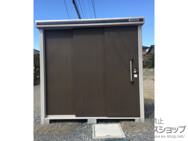 長野県塩尻市のの物置・屋外倉庫 エルモ 積雪型 (LMDS-2211-DW) 施工例