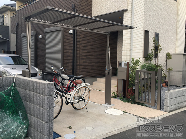 千葉県松戸市ののカーゲート ラビーネM2型 手動式 施工例