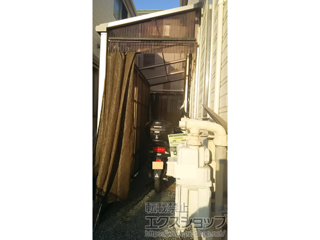 神奈川県藤沢市ののストックヤード スピーネストックヤードF型 波板タイプ スクリーン仕様 積雪〜20cm対応 施工例