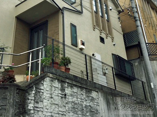 神奈川県川崎市ののフェンス・柵 メッシュフェンス G10-R 自由柱 施工例