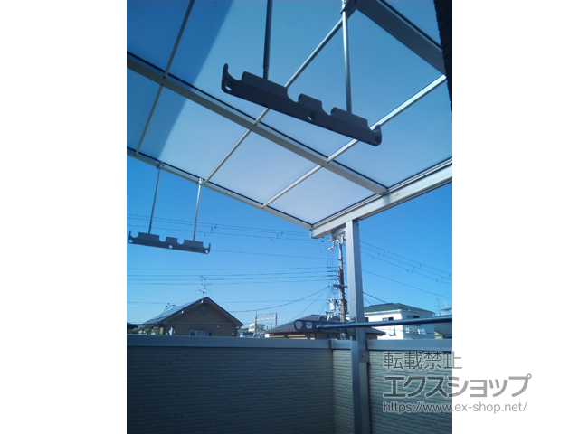 京都府相楽郡精華町ののバルコニー・ベランダ屋根 スピーネ F型 テラスタイプ 単体 積雪〜20cm対応 施工例