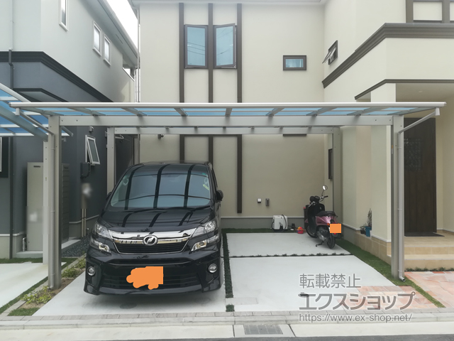 広島県広島市ののカーポート エフルージュ ツイン 積雪〜20cm対応 施工例