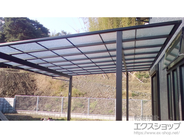 静岡県掛川市ののカーポート エフルージュ ツイン 積雪〜20cm対応 施工例