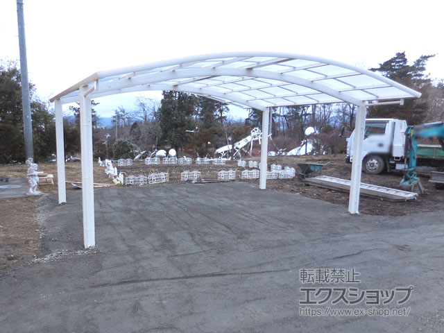 長野県安曇野市ののカーポート レイナツインポートグラン　積雪〜20cm対応 施工例