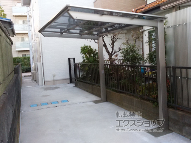 神奈川県茅ヶ崎市ののサイクルポート・駐輪場 ネスカFミニ (フラットスタイル) 積雪〜20cm対応 施工例