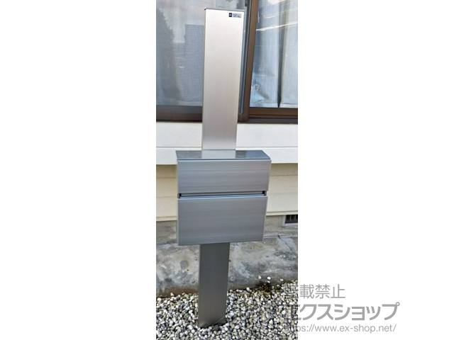 熊本県熊本西区のの機能門柱・ポスト シンプレオ ポストユニット 1型 施工例