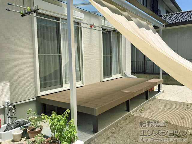 福岡県北九州市ののウッドデッキ リウッドデッキ 200 施工例