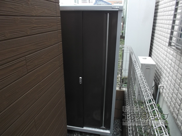 東京都葛飾区のの物置・屋外倉庫 シンプリー 一般型 1940×515×1903 MJX-195E-TB 施工例