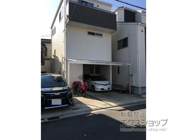 東京都墨田区のLIXIL(リクシル)のテラス屋根 スピーネ F型 テラスタイプ 単体 積雪～20cm対応*自在桁はね出し 施工例
