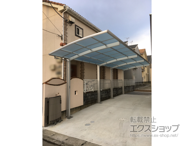 埼玉県東松山市ののカーポート レイナポートグラン 縦連棟　積雪〜20cm対応 施工例