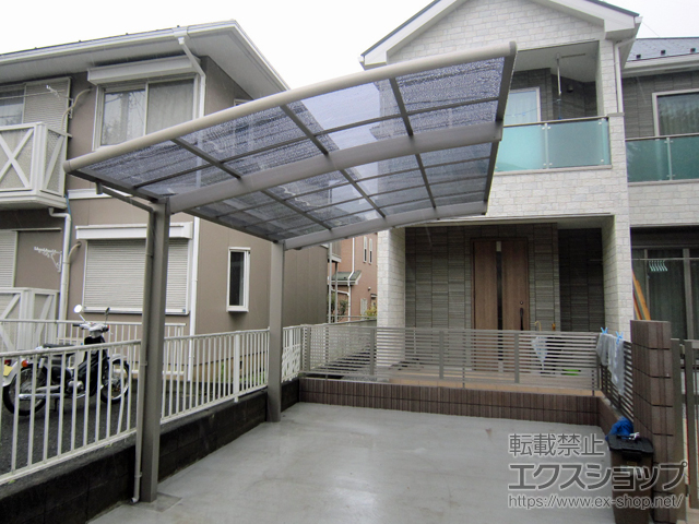 東京都八王子市ののカーポート ネスカR (ラウンドスタイル) 積雪〜20cm対応 施工例