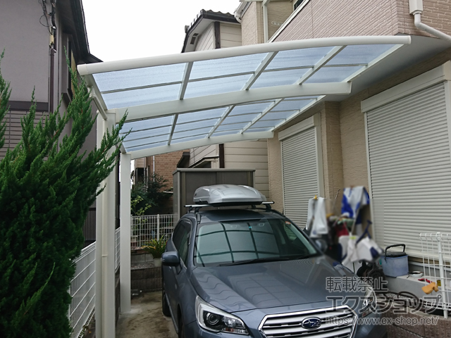東京都狛江市ののカーポート ネスカR (ラウンドスタイル) 積雪〜20cm対応 施工例