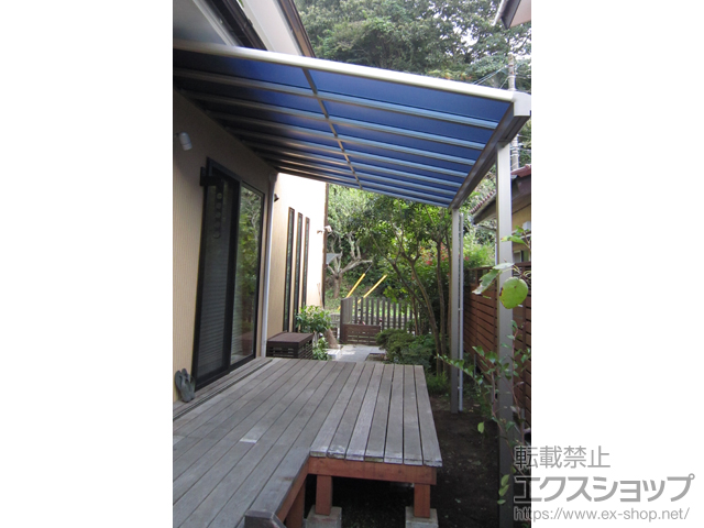 神奈川県鎌倉市ののテラス屋根 ヴェクターテラス F型 テラスタイプ 単体 積雪〜20cm対応 施工例