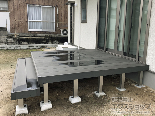 鳥取県西伯郡日吉津村ののウッドデッキ リウッドデッキ 200 施工例