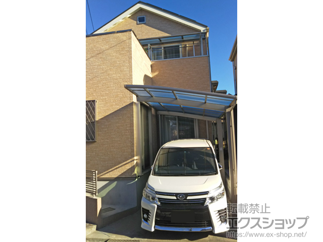 埼玉県越谷市ののバルコニー・ベランダ屋根 スピーネ F型 屋根タイプ 単体 積雪〜20cm対応 施工例