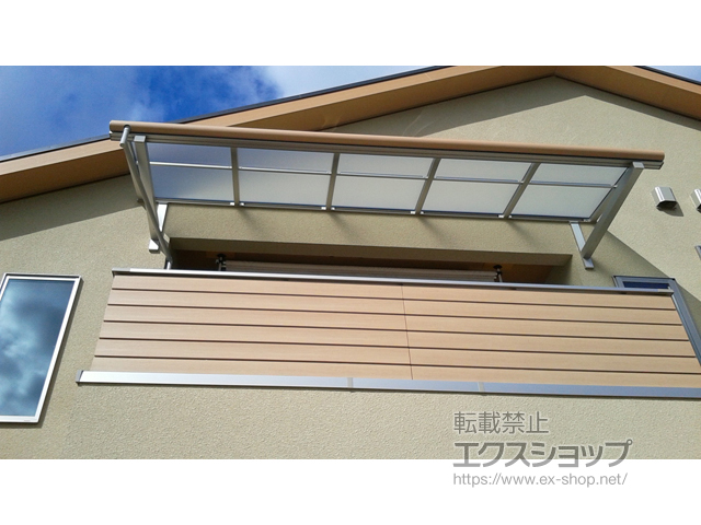 福岡県朝倉市ののバルコニー・ベランダ屋根 ヴェクターテラス R型 ルーフタイプ 単体 積雪〜20cm対応 施工例