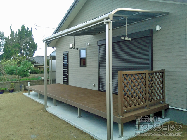 福岡県遠賀郡岡垣町ののウッドデッキ リウッドデッキ 200 施工例