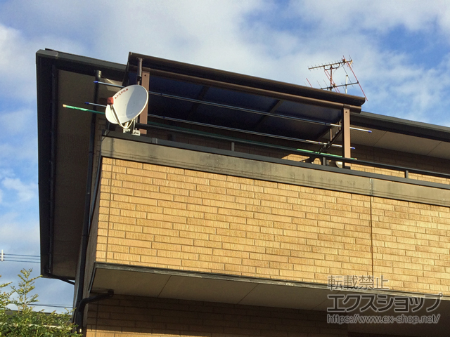 熊本県熊本市ののバルコニー・ベランダ屋根 プレシオステラス F型 屋根タイプ 単体 積雪〜20cm対応 施工例