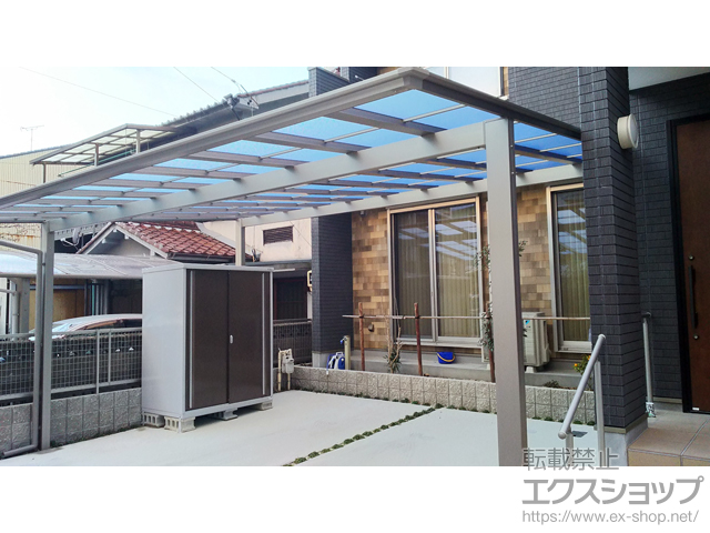 愛知県名古屋市ののカーポート ネスカF (フラットスタイル) ワイド 積雪〜20cm対応 施工例