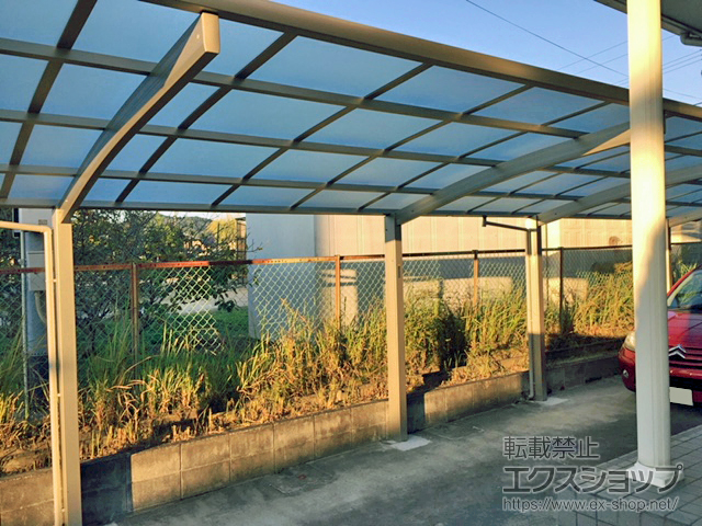 岡山県赤磐市ののカーポート レイナポートグラン 縦連棟　積雪〜20cm対応 施工例