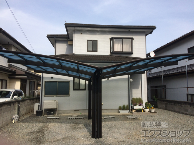 群馬県桐生市ののカーポート レイナポートグラン Y合掌　積雪〜20cm対応 施工例