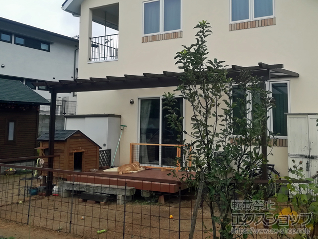 広島県廿日市市ののテラス屋根 サザンテラス (パーゴラ仕様) テラスタイプ 単体 積雪〜20cm対応 施工例