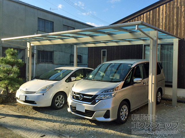 兵庫県多可郡多可町ののカーポート エフルージュ ツイン 積雪〜20cm対応 施工例
