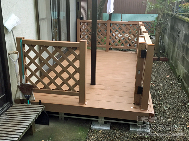 千葉県市川市ののウッドデッキ リウッドデッキ 200 施工例