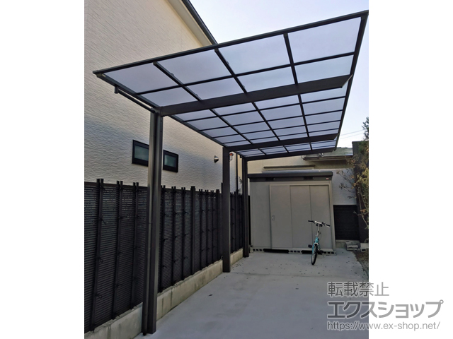 大阪府東大阪市ののカーポート ネスカF (フラットスタイル) 延長 積雪〜20cm対応 施工例