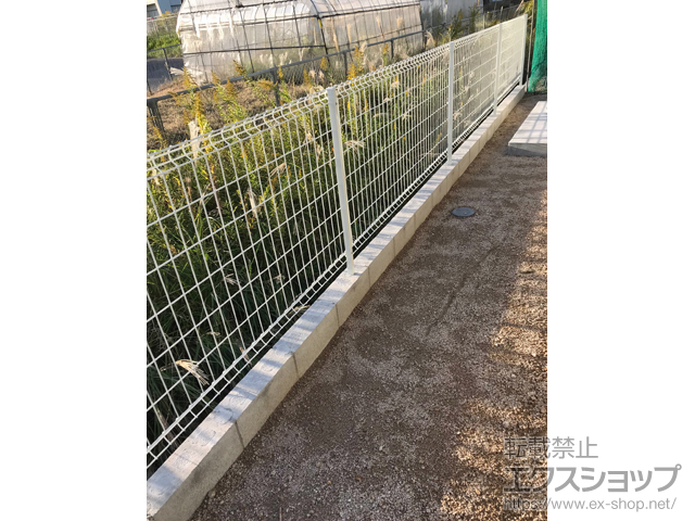 島根県松江市ののフェンス・柵 ハイグリッドフェンスUF8型 フリーポールタイプ 施工例