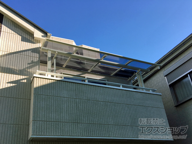 埼玉県春日部市ののバルコニー・ベランダ屋根 ヴェクターテラス R型 屋根タイプ 単体 積雪〜20cm対応 施工例