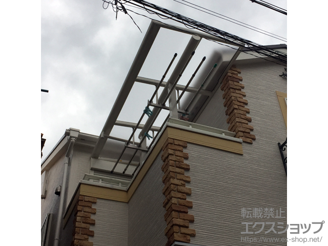大阪府東大阪市ののバルコニー・ベランダ屋根 ヴェクターテラス F型 屋根タイプ 単体 積雪〜20cm対応 施工例